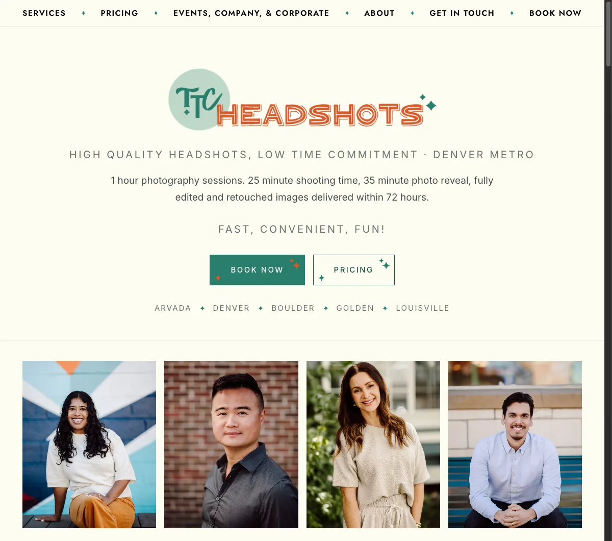 TTC Headshots website